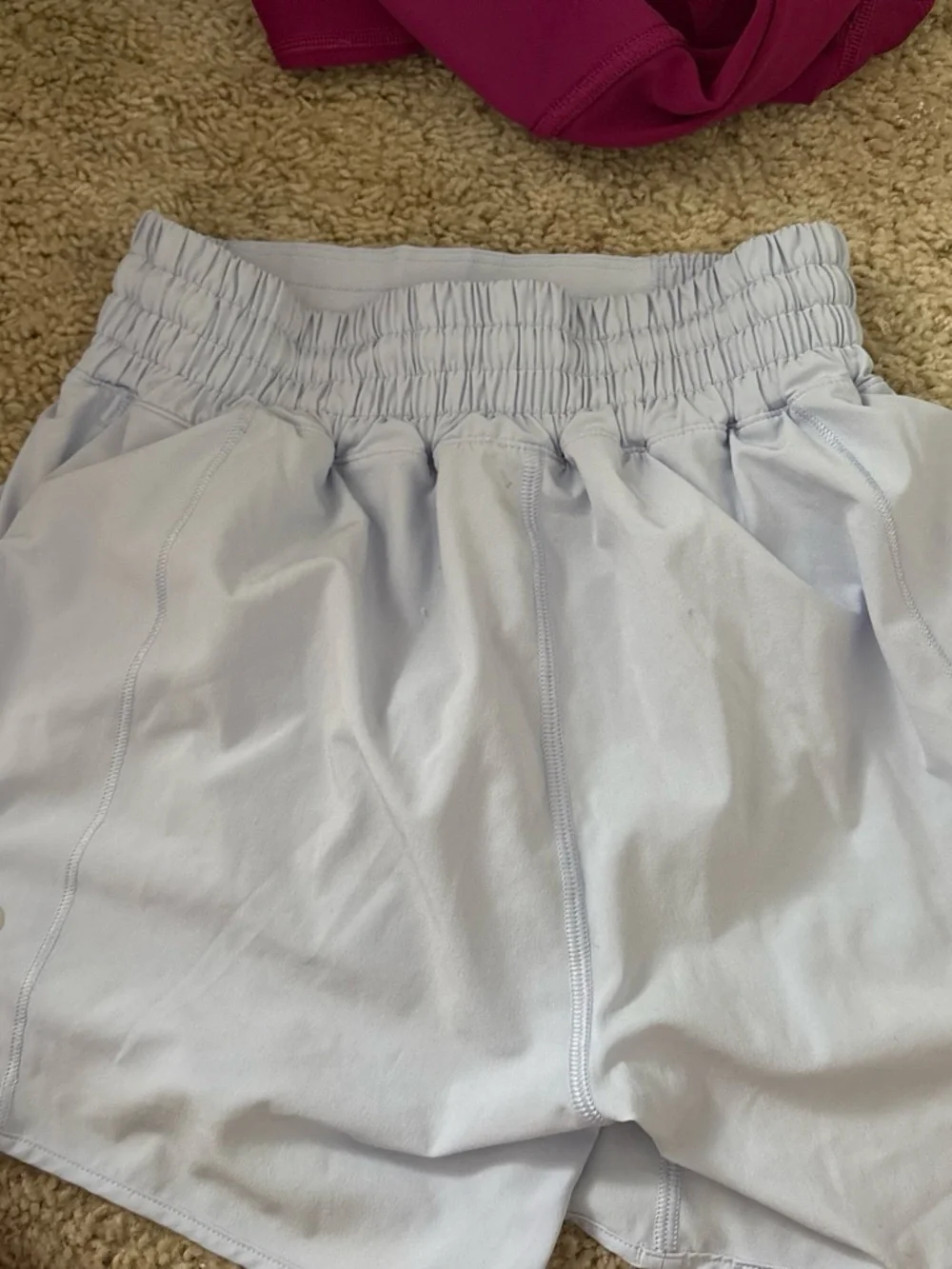 Women’s High-Waist Light Purple Athletic Shorts